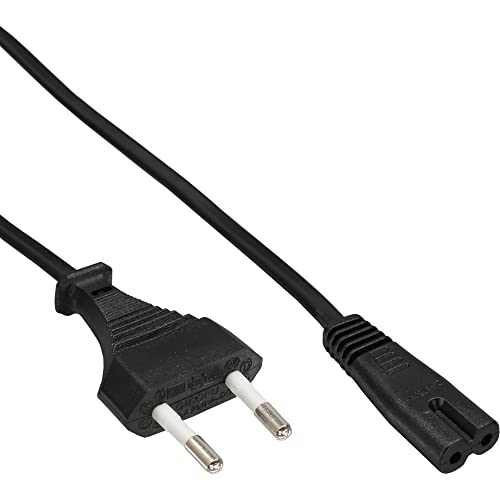 Inline® 16654I - Cavo Di Alimentazione, Spina Cee7/16 Italia Su Spina Euro 8 C7, Nero, 1,8 M