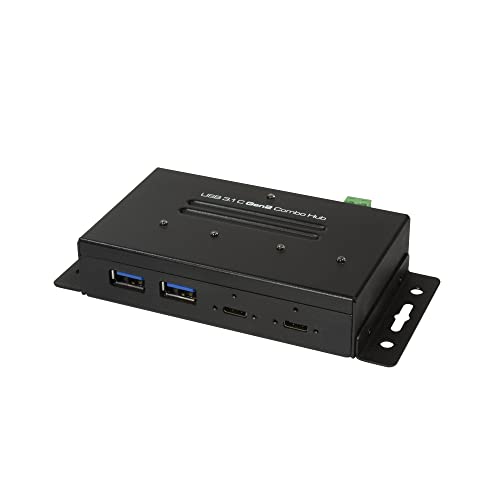 Logilink Ua0316 Hub Usb-C 3.1 Combo De 4 Puertos Gen 2 Versiã“N Industrial
