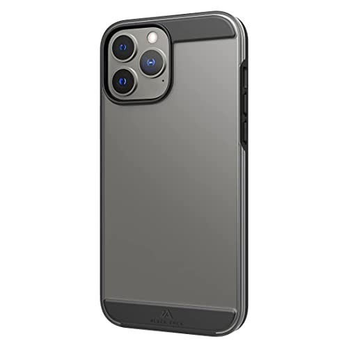 Black Rock - Custodia Air Robusta Adatta Per Apple Iphone 13 Pro Max I, Trasparente, Sottile (Nero)