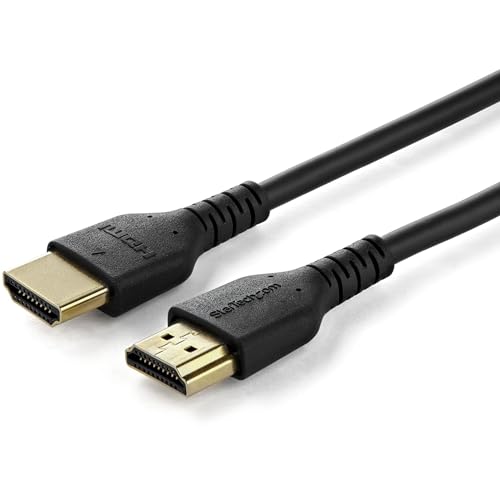 Startech.Com Cavo Hdmi 2.0 Certificato Premium Da 2M, Cavo Video Hdmi Con Ethernet Ad Elevata Velocità, Uhd 4K 60Hz Hdr, Cavo Hdmi Rinforzato Con Fibr