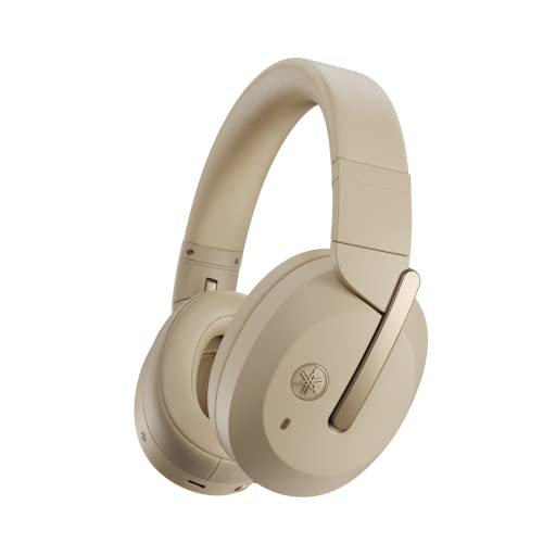 Yamaha Yh-E700B Cuffie Over-Ear Wireless Bluetooth, Cancellazione Attiva Del Rumore, Fino A 32 Ore Di Autonomia, Beige