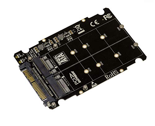 Kalea-Informatique Convertitore Adattatore Per Il Montaggio Di Un'Unità Ssd M.2 M Key Gen 3.0 Nvme E Di Un'Unità Ssd M2 B Key Sata Al Posto Di Un'Unit