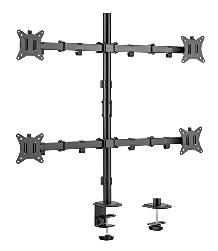 Equip 650159 17"–32" Quadruplo Monitor Articolato/Supporto Da Tavolo Lcd