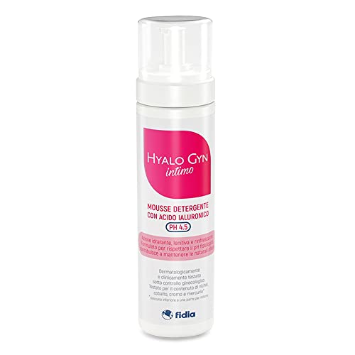 Hyalo Gyn Intimo Ph 4.5 | Mousse Detergente Con Acido Ialuronico | Azione Idratante, Lenitiva E Rinfrescante | Dermatologicamente E Clinicamente Testa