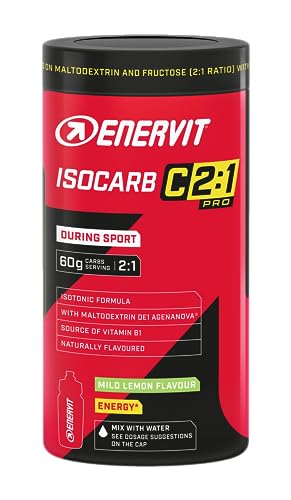 Enervit, Isocarb C2:1Pro, Barattolo 360 Grammi, Bevanda Energetica Isotonica, Con 60 Grammi Di Carboidrati Per Porzione, Integratore Alimentare Per At