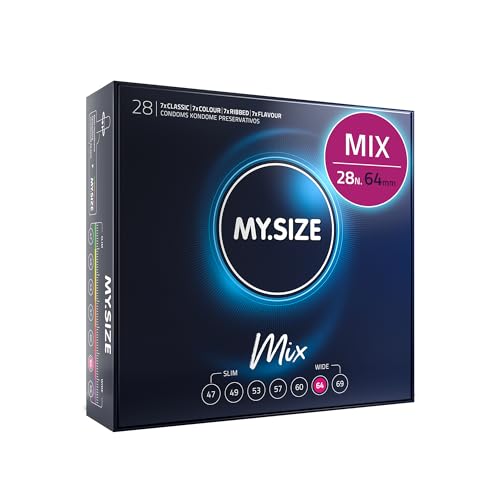 My.Size Mix Preservativi Misura 6, 64 Mm, Confezione Grande, 28 Pezzi