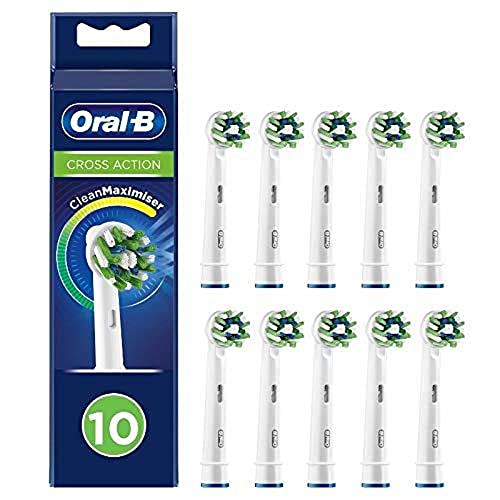 Braun Oral-B 4210201321439 Crossaction - Testine Di Ricambio Con Setole Cleanmaxmiser Per Pulizia Orale, 10 Pezzi