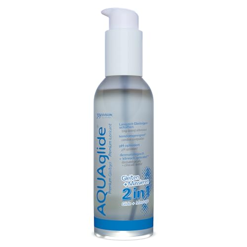 Joydivision Aquaglide Massage + Glide Neutro - Combinazione Di Lubrificante E Gel Da Massaggio, 200 Ml