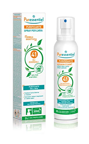 Puressentiel Spray Purificante Per L'Aria Ai 41 Oli Essenziali, 100% Puri E Naturali, Purifica, Tratta E Igienizza I Tessuti, Con Formula Brevettata,