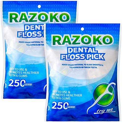 Filo Interdentale Picks Stick Per Stuzzicadenti High Pull, Picks Floss Picks, Flossers Monouso Non Aromatizzati Refill Pack 500 Pcs