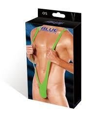 Blue Line Mankini In Verde Neon Size