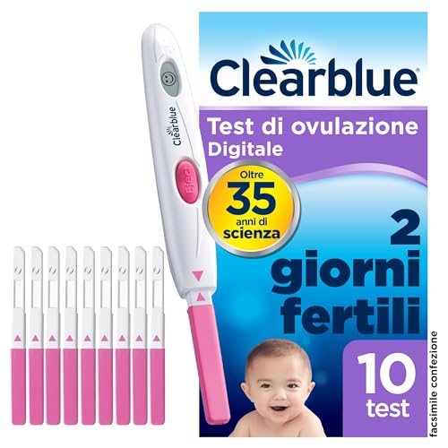 Test Di Ovulazione Clearblue Digitale, Può Aiutarti A Rimanere Incinta, 1 Portastick Digitale E 10 Sticks