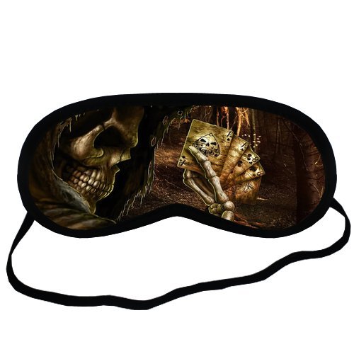 Dark Grim Reaper Horror Skeletons Skull Sleeping Mask Travel Soft Cotton Sleeping Aids Eye Mask Cover Shade Blindfold Rest Shield