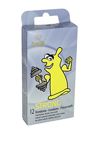 Amor® “Strong” Confezione Da 12 Profilattici Per Un Piacere Puro, Una Sensazione Naturale Ed Extra Umidità (Progettato E Testati In Germania)