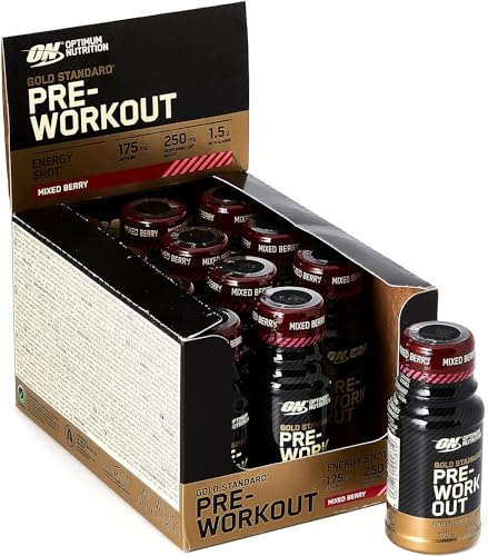 Optimum Nutrition Gold Standard Pre-Workout Energy Shot, Bevanda Energetica Ready To Drink Con Beta Alanina, Caffeina, Performelon Boost E Vitamina B6