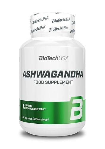 Biotechusa Ashwagandha | Estratto Di Radice Di Ashwagandha In Capsule | Supporto Immunitario E Antistress | 60 Capsule