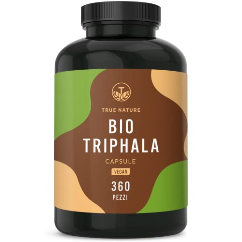 Triphala Bio - 360 Compresse - 2000 Mg Al Giorno- Capsule Di Prima Qualità - Senza Additivi - Testata In Laboratorio - True Nature