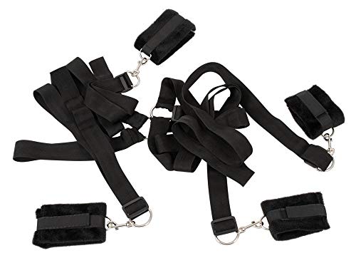 Set Bondage Bad Kitty "Bed Shakles" Nero - 4 Pezzi