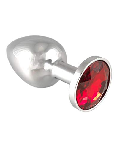 Erotic Fashion – Analplug, Metall, Silber Und Rot Metall 7,3 Cm Lang, 1Er-Pack (1 X 1 Stück)