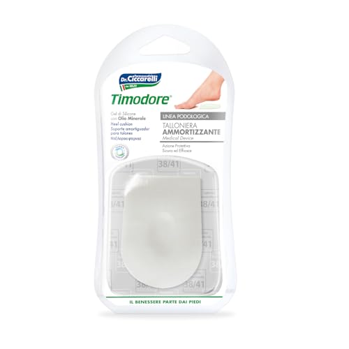 Timodore, Talloniera Ammortizzante, Protegge Ammortizzando La Camminata Prevenendo Il Dolore Causato Dalla Pressione Sul Tallone, 100% Made In Italy, 