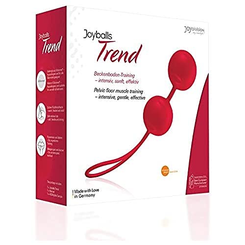 Joydivision Joyballs Trend Duo, Rosso, Palline D'Amore Originali, Palline Per L'Allenamento Del Pavimento Pelvico Realizzate In Silikomed