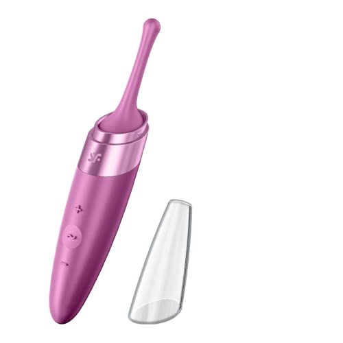 Satisfyer, Vibratore A Punta, Twirling Delight , 17 Cm, Impermeabile, Ricaricabile, In Silicone Medicale, Colore:Bacca