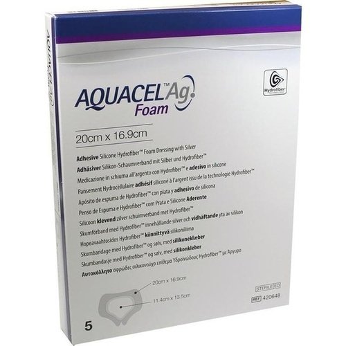 Aquacel Ag, Cerotto Sacrale Adesivo Con Schiuma, 20 X 17 Cm