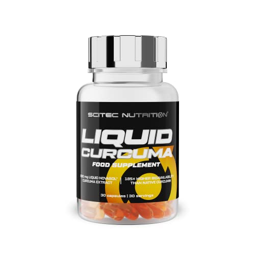 Scitec Nutrition Liquid Curcuma - 800 Mg Di Estratto Di Curcuma Novasol® - Alta Biodisponibilità - Vitamina D - 30 Dosi Giornaliere, 30 Capsule