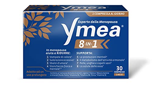 Ymea 8 In 1 Integratore Alimentare Esperto Della Menopausa, Ideale Contro Gli 8 Disturbi Più Comuni Della Menopausa, Supporta Il Metabolismo E La Salu