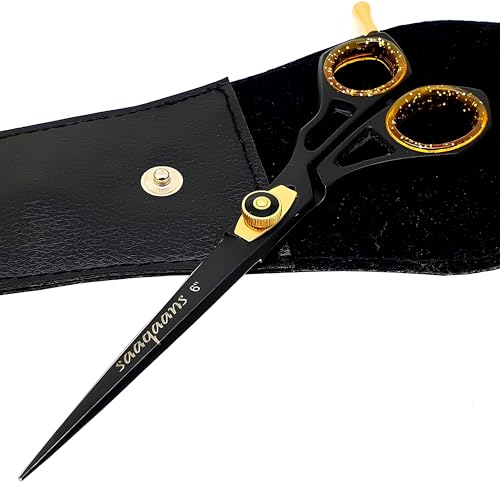 Saaqaans Sqr-01 Forbici Professionali Da Parrucchiere, 15,2 Cm, Perfette Per Istituto Di Bellezza, Barbiere E Uso Domestico Per Tagliare La Barba, I B