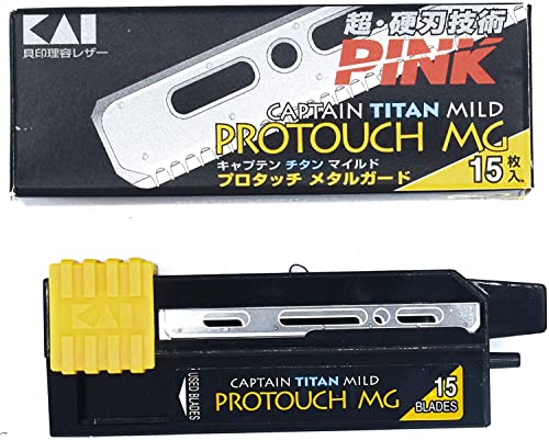 Kai Lame Di Rasoio Di Titanio Mild Protouch (15 Pezzi) Con Protezione Pettine
