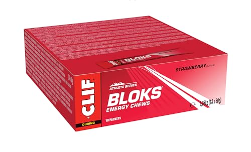Clif Bloks - Fragola, 1,08 Kg (Confezione Da 18)