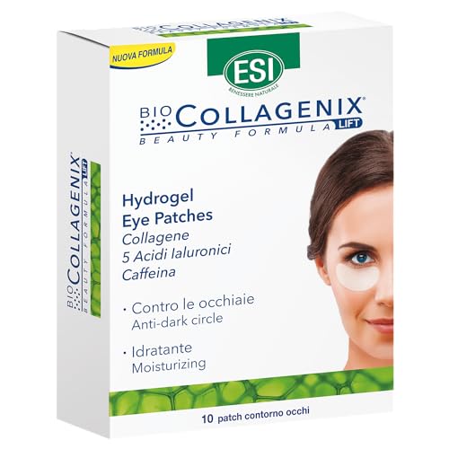 Esi - Biocollagenix Eye Patch Occhi, Con Collagene, Caffeina E Acido Ialuronico, Dona Una Pelle Elastica, Riduce Le Occhiaie E Offre Un Contorno Occhi