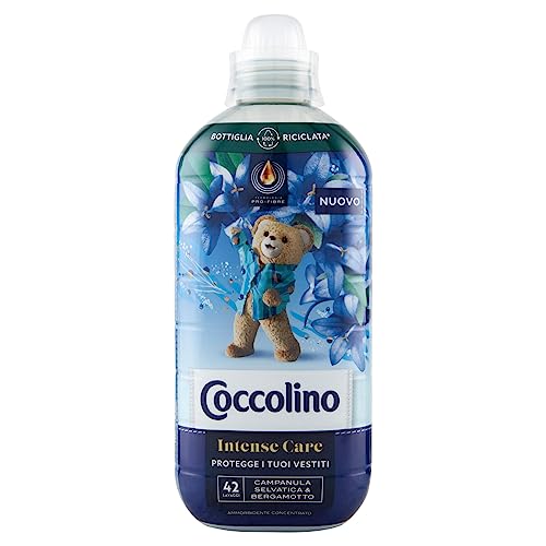 Coccolino Ammorbidente Concentrato Campanula Selvatica E Bergamotto, Ammorbidente Lavatrice Intense Care Con Tecnologia Pro-Fibre, Formato Fino A 42 L