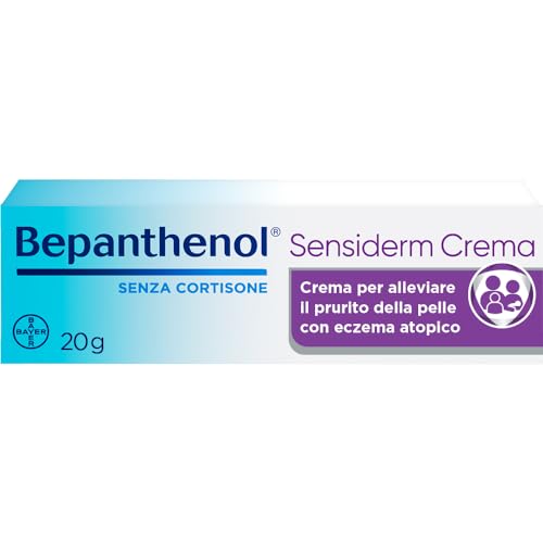 Bepanthenol Sensiderm Crema Idratante Corpo Viso E Mani, Crema Dermatite Atopica, Eczema E Prurito Della Pelle, Crema Viso Pelle Secca E Sensibile, Le