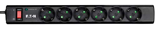 Eaton Multi Enchufe/Parrayos - Protection Strip Eaton 6 Din - Ps6D - 6 Ingressi Schuko - Negro