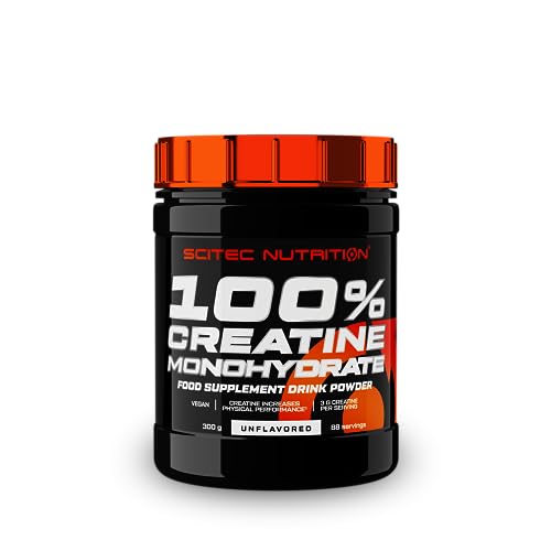 Scitec Nutrition 100% Creatine Monohydrate - Vegan - 3 G Per Porzione - Incremento Delle Prestazioni Per Allenamenti Ad Alta Intensità - 300 G, Non Ar