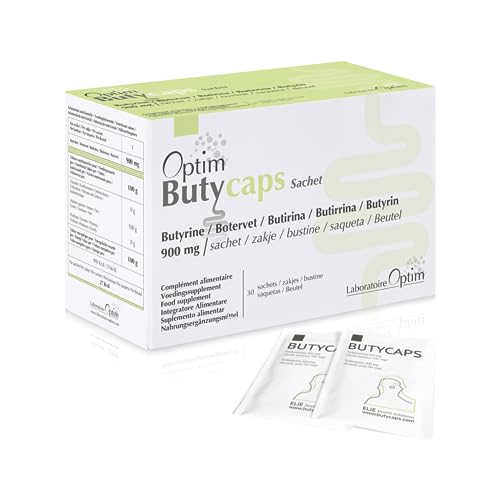 Butycaps Integratore Di Butirrato | 30 Bustine - Butirrina Microincapsulata 900Mg | Acido Butirrico Postbiotico | Intestino, Transito, Colon E Intesti