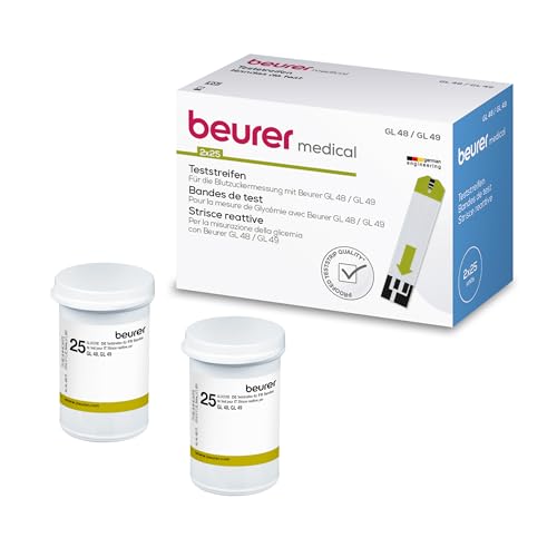 Beurer Strisce Reattive Per La Glicemia Per Glucometri Gl 48 E Gl 49, 50 Pezzi
