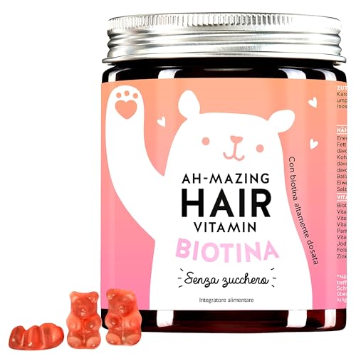 Bears With Benefits Ah-Mazing Hair Vitamin Con Biotina Senza Zucchero - Capsule, 150 Gr