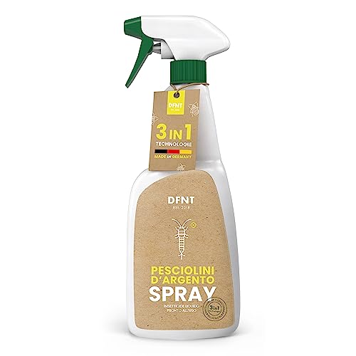 Dfnt Combatte I Pesciolini D'Argento Con Spray Per Pesci D'Argento, 500 Ml, Prodotto Biodegradabile Contro I Pesci D'Argento, Alternativa