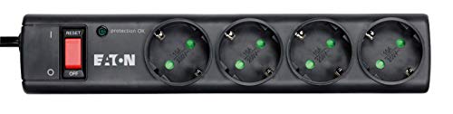 Eaton Multi Enchufe/Parrayos - Protection Strip Eaton 4 Din - Ps4D - 4 Ingressi Schuko - Negro