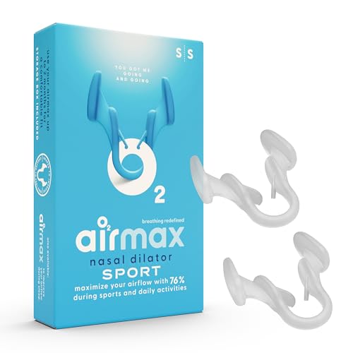 Airmax Sport Piccolo | Dilatatore Nasale Per Una Migliore Respirazione Attraverso Il Naso. Ottimizzazione Del 176% Di Ossigeno. Appositamente Sviluppa