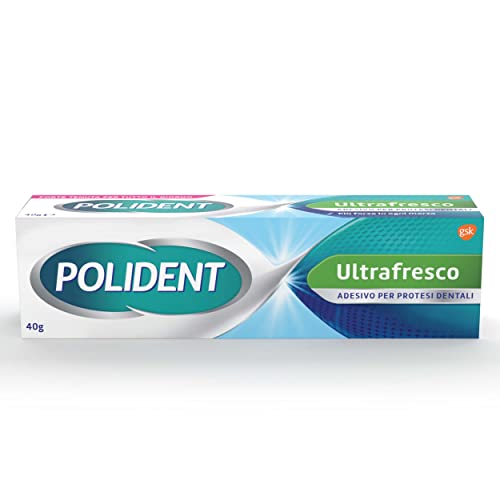 Polident Ultrafresco, Adesivo Per Protesi Dentale, Tenuta Giornaliera, Gusto Menta Fresca, 40 Polident Ultrafresco, Adesivo Per Protesi Dentale, Tenut