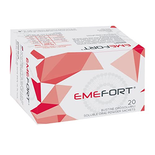 Emefort® Supporto Anemia - Integratore Ferro, Con Vitamina C, Zinco, Acido Folico- Ricostituente Naturale Alta Biodisponibilità ● 20 Bust. Orosolubili