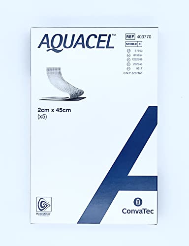 Convatec Italia Aquacel Medicazione Sterile Hydrofiber - Pacco Da 5 Pezzi X 50 G