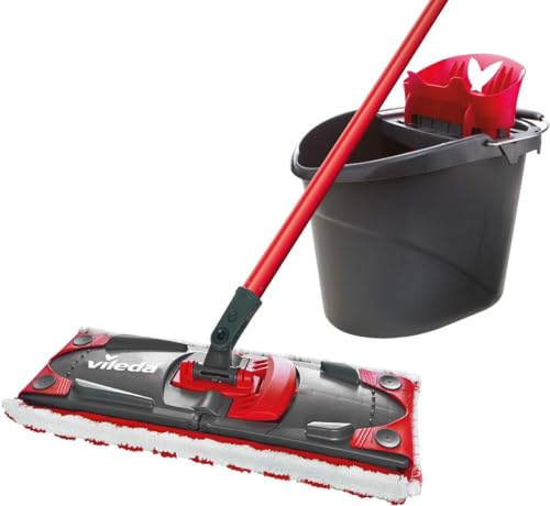 Vileda Ultramax Mop Set, Acrylic, Red, Black, Standard
