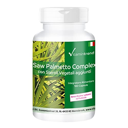 Saw Palmetto Complex - 180 Capsule Con Aggiunta Di Steroli Vegetali | Vitamintrend®
