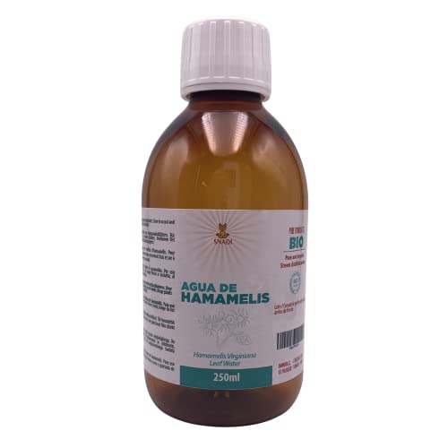 250 Ml - Tonico Viso Idrolato Di Hamamelis - Bio. Tonico Viso Astringente Pori, L'Amamelide Agisce Come Un Agente Cicatrizzante, Antinfiammatorio E Id