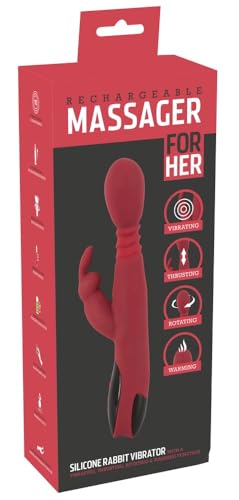 You2Toys Vibratore Coniglio In Silicone Rosso Nero